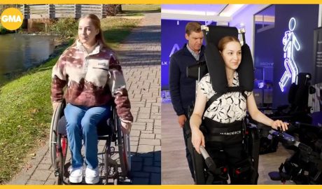 Paralyzed woman walks again thanks to new technology