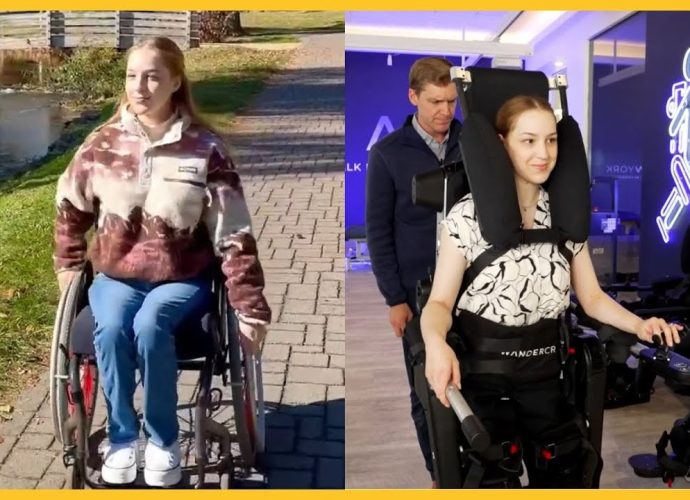 Paralyzed woman walks again thanks to new technology